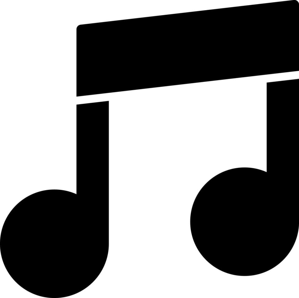 Music glyph icon in flat style. vector