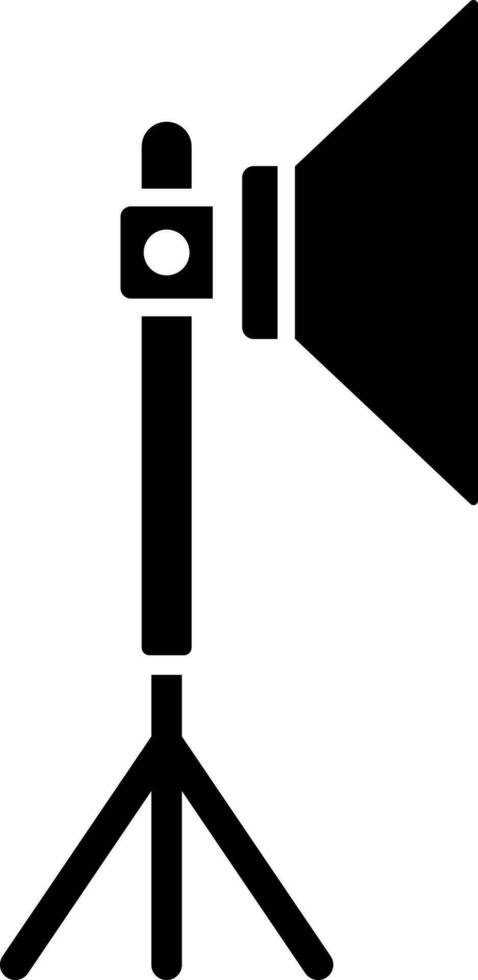 Illustration of studio light glyph icon. vector