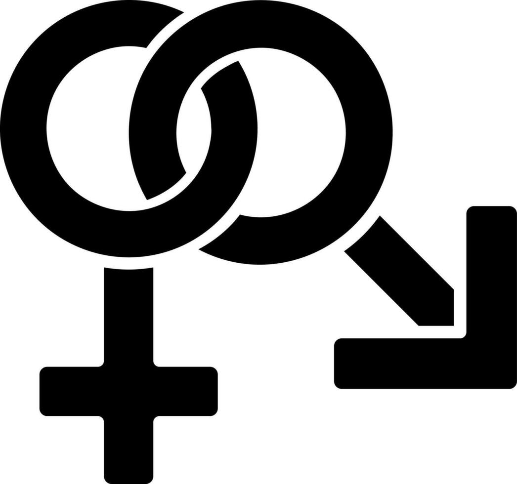 Vector illustration of male or female gender icon.