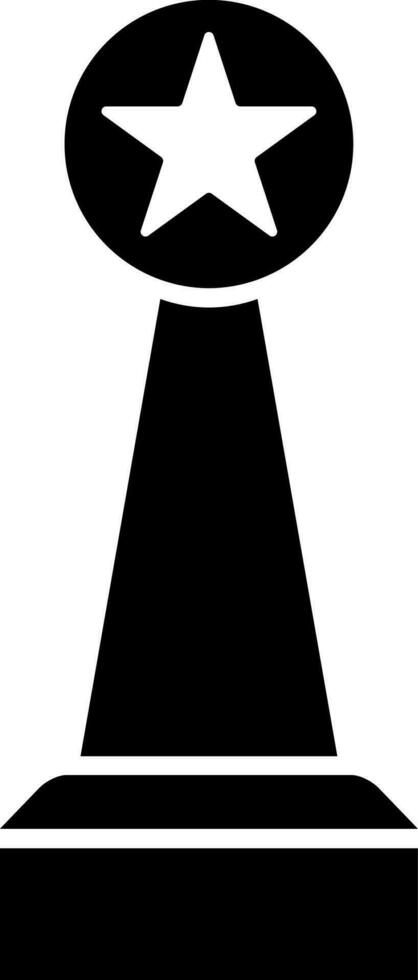 Glyph star trophy icon or symbol. vector