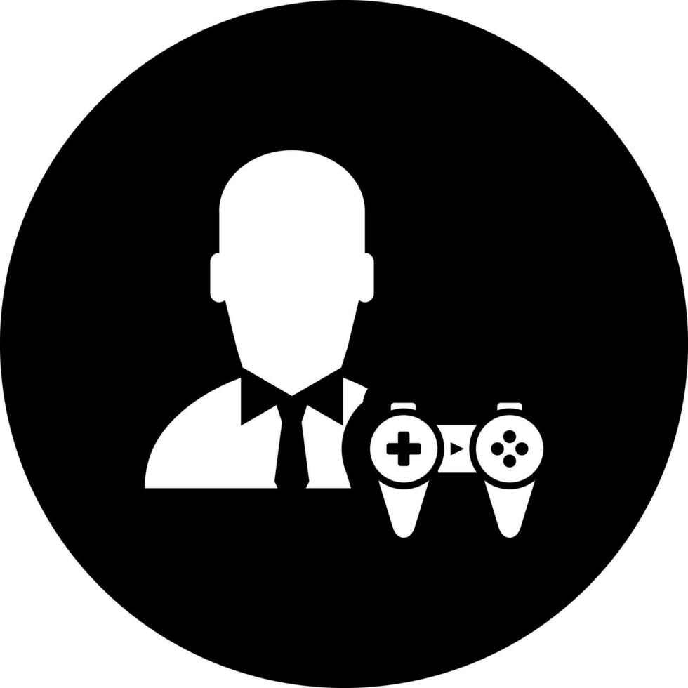 Vector illustration of gamer icon.