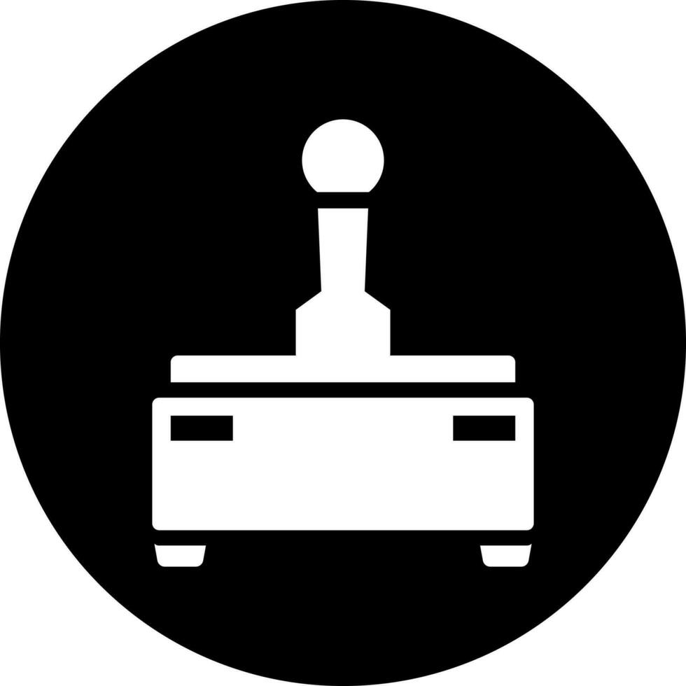 Glyph joystick icon or symbol in flat style. vector