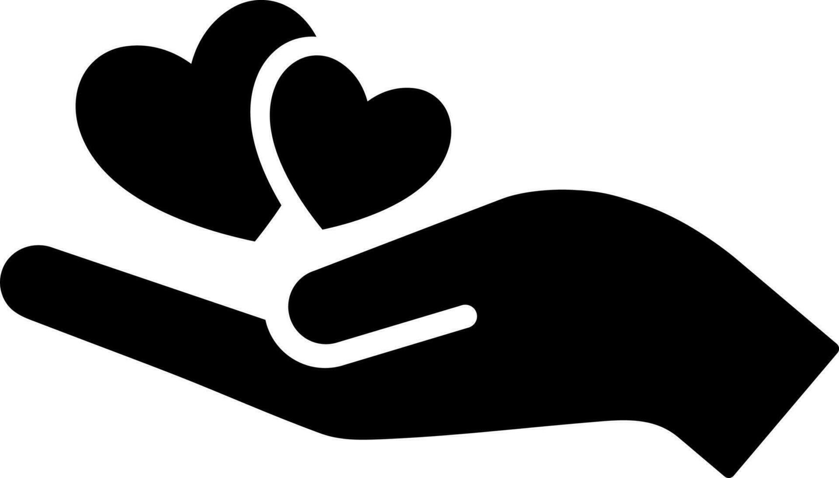 Loving or care glyph icon in flat style. vector