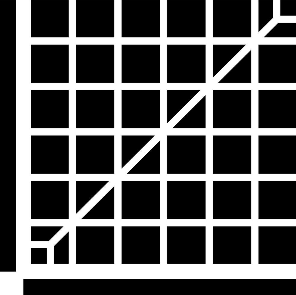 Color correction grid form icon in Black and White color. vector