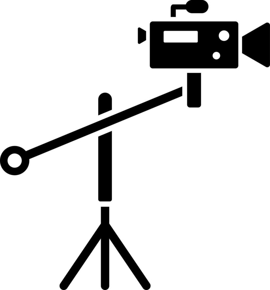 Vector illustration of camera crane icon.