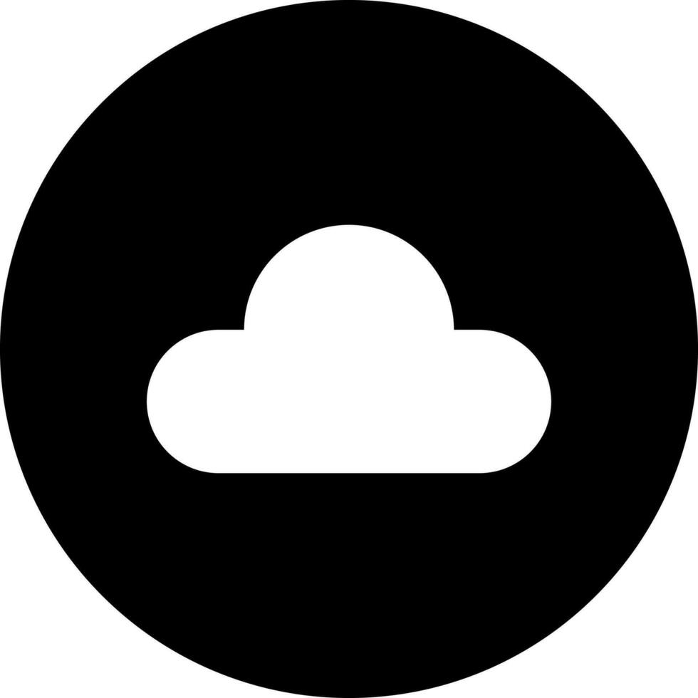 Black and White illustration of cloud icon. vector