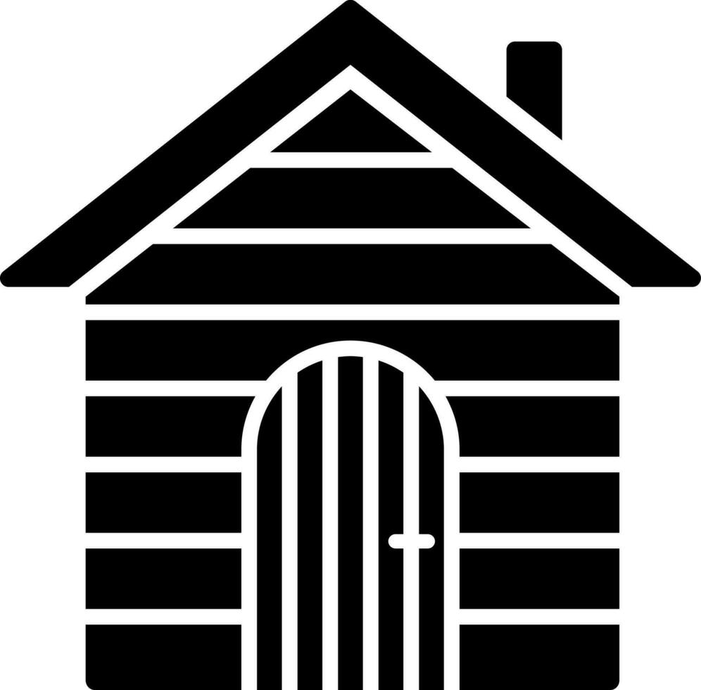 Vector illustration of hut or home icon.