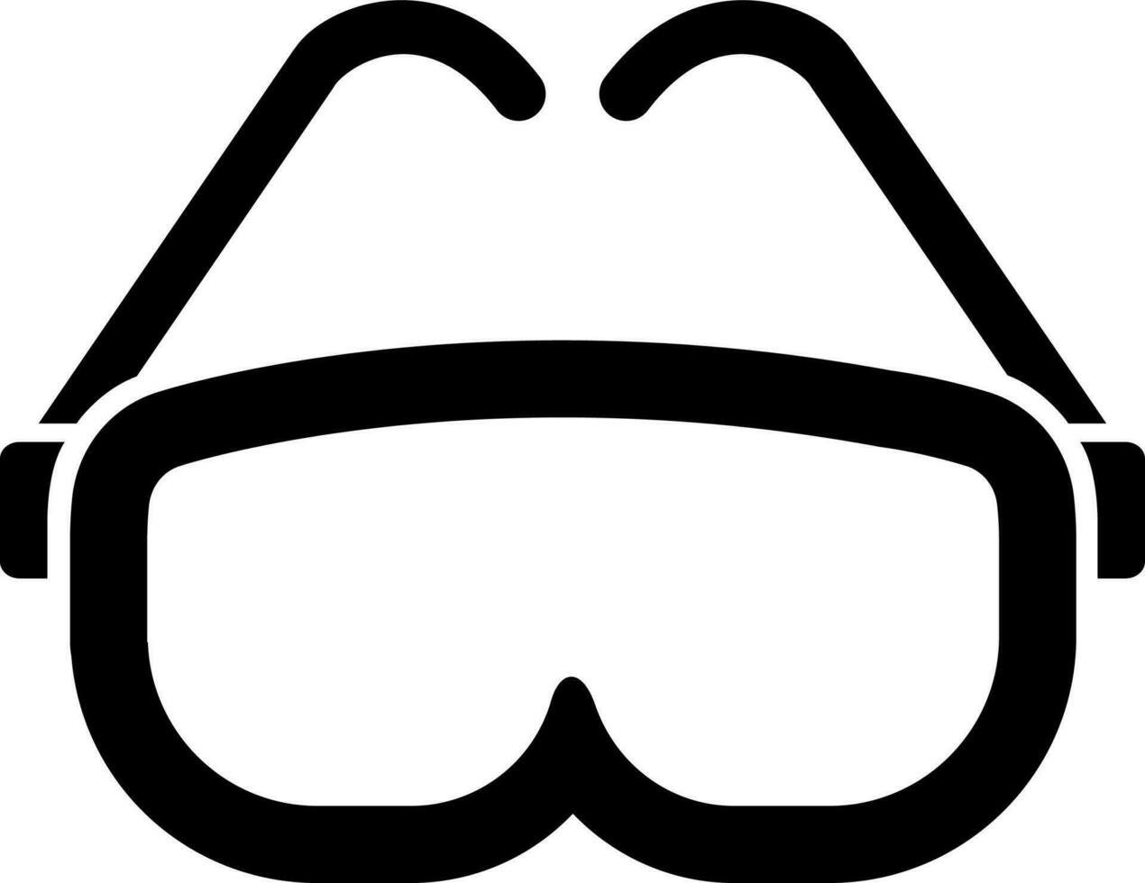 ojo lentes icono en negro y blanco color. vector