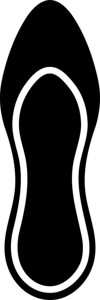 negro y blanco ilustración de señoras Zapatos icono. vector