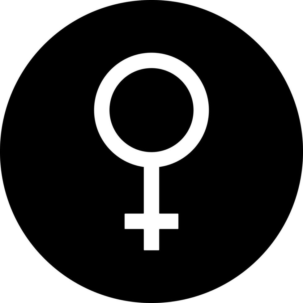 Vector illustration of female sign or symbol.