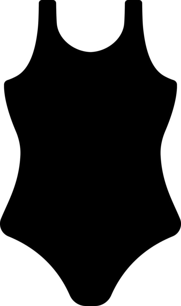 Swimming costume icon in black color. vector