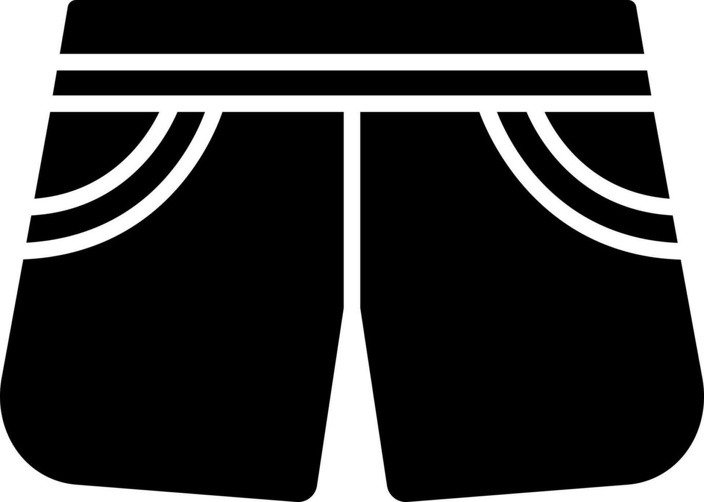 Vector illustration of shorts icon.