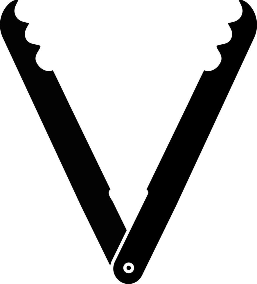 Vector illustration of tongs icon.