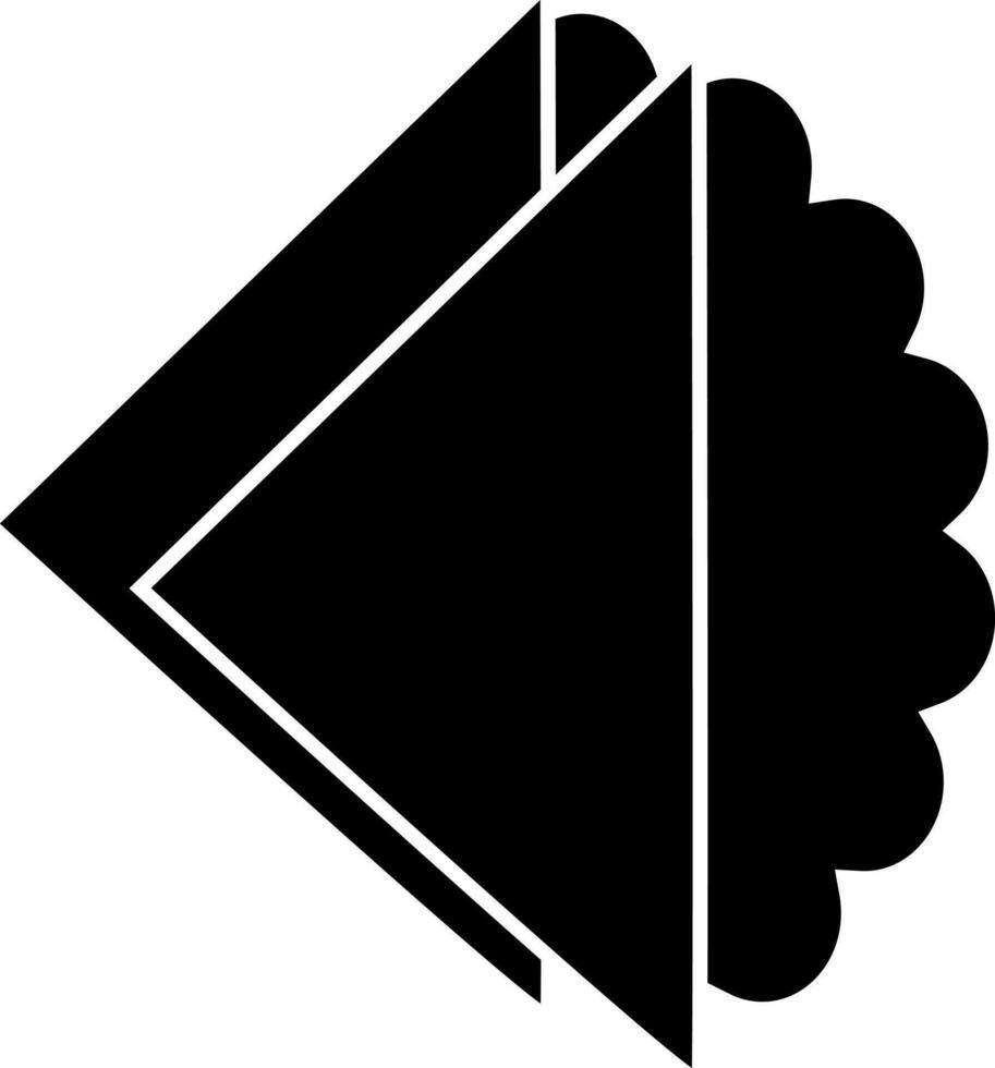Glyph sandwich icon or symbol. vector