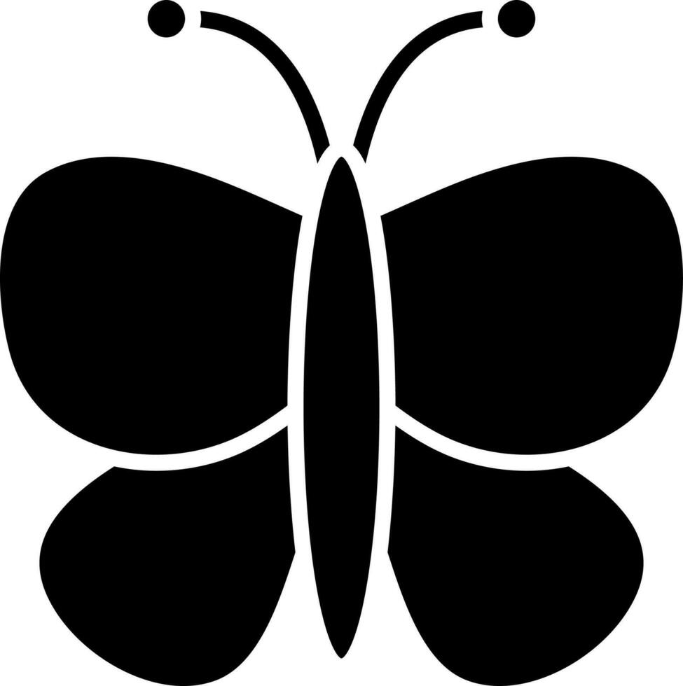 Vector illustration of butterfly in Black and White color.