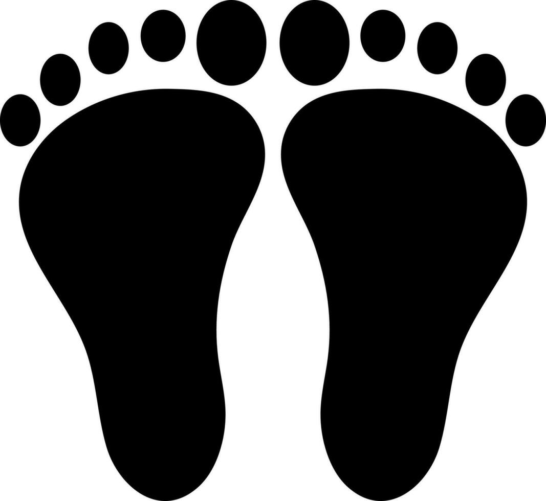 Baby footprint sign or symbol. vector