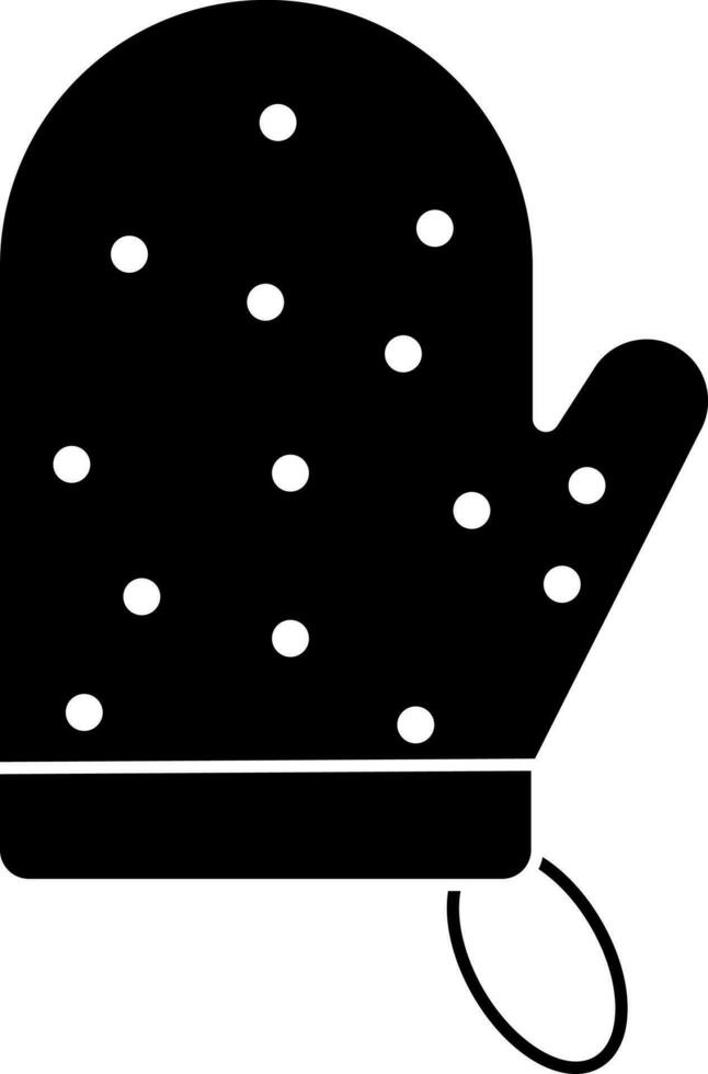 Isolated kitchenware glove or mitten icon. vector