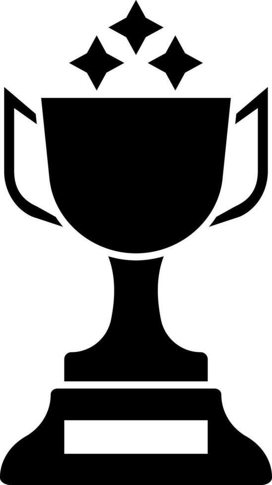 Trophy cup icon in flat style. vector