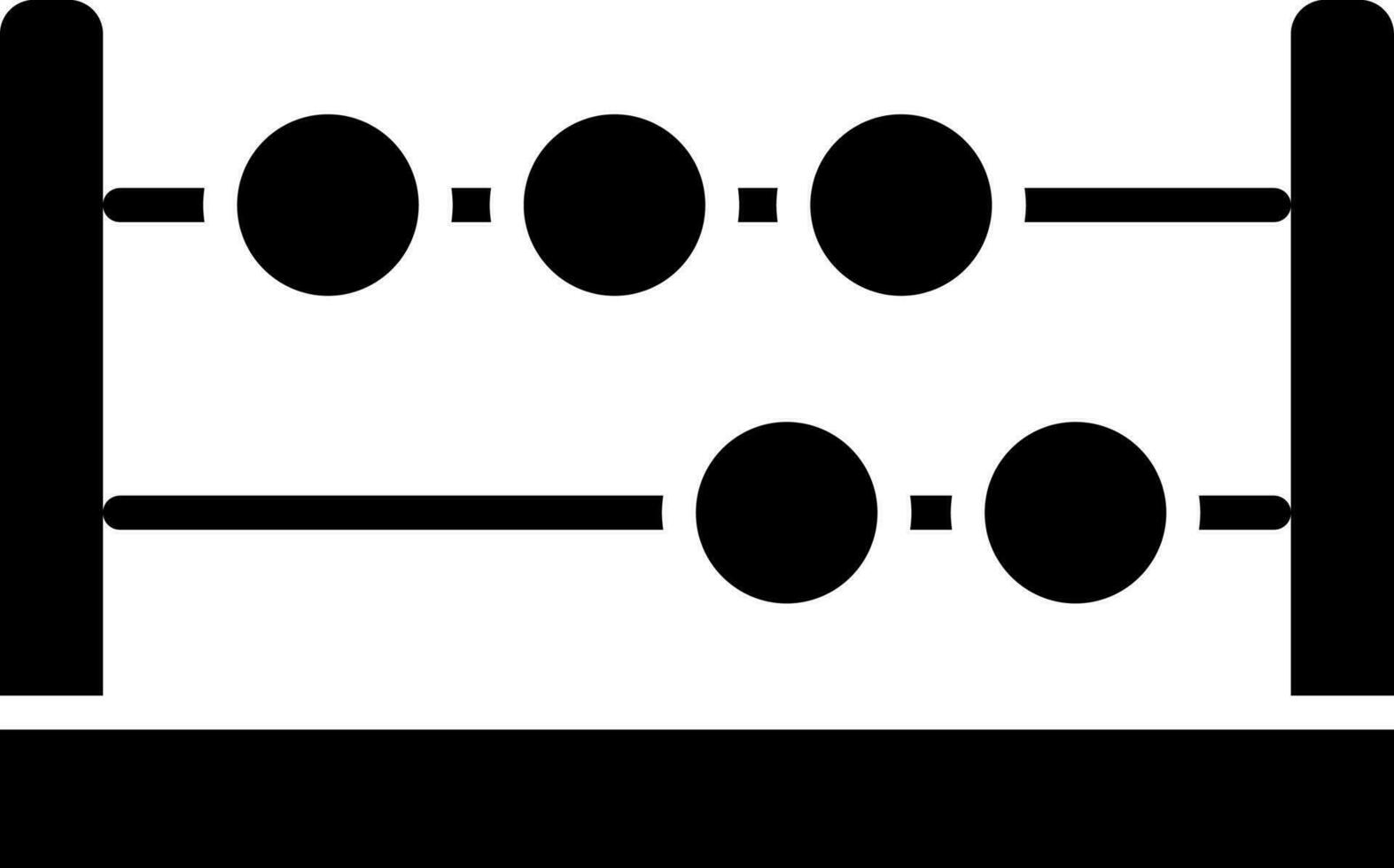 Glyph abacus icon or symbol. vector