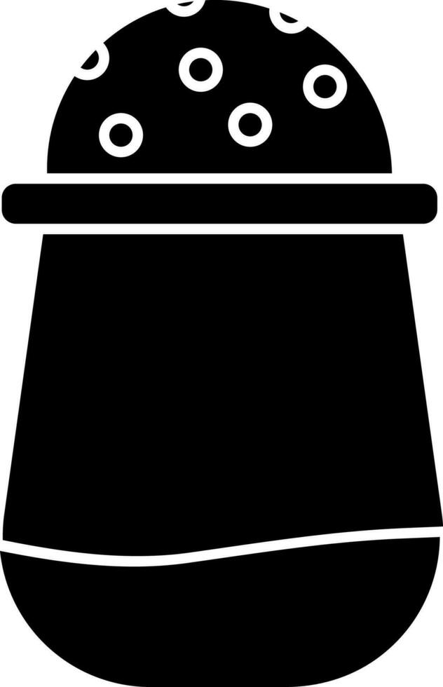 Illustration of salt or pepper shaker bottle icon. vector