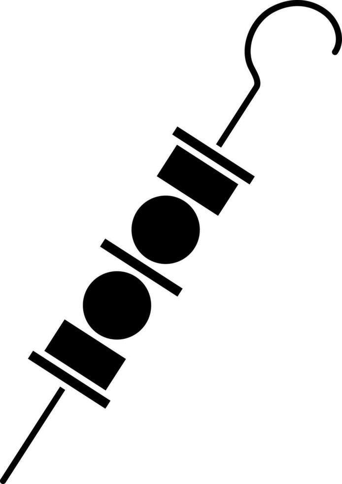 Barbecue glyph icon in flat style. vector