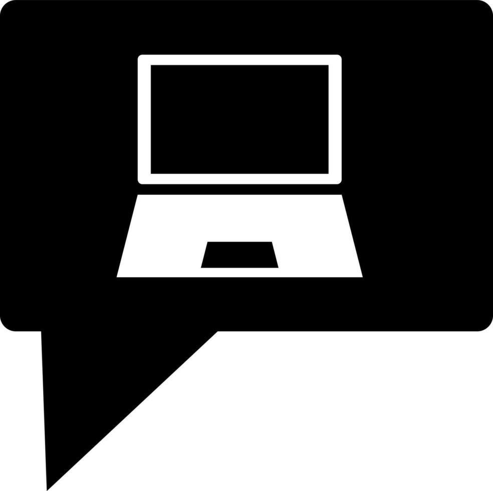 Online chatting icon in Black and White color. vector