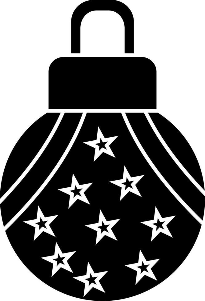 Christmas ball icon in flat style. vector