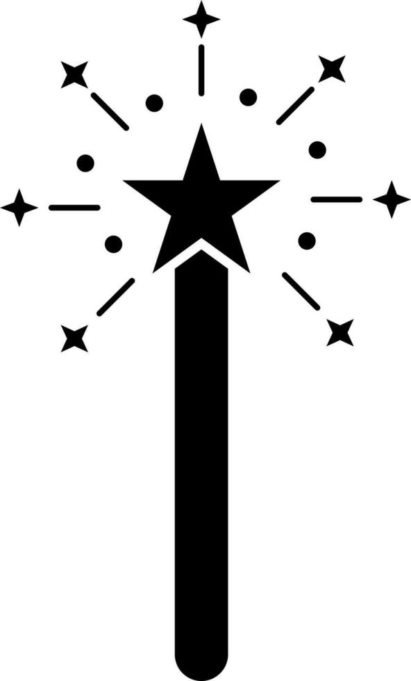 Vector sign or symbol of magic wand.