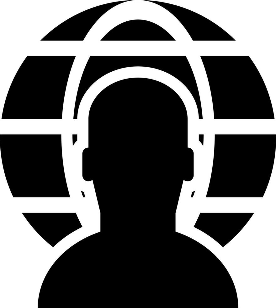 Vector illustration of international user icon.