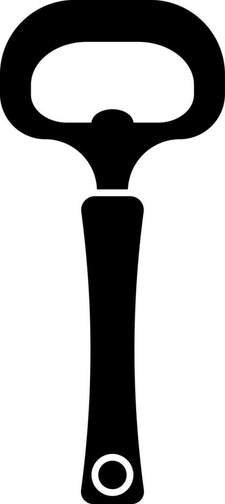 Bottle opener icon in black color. vector