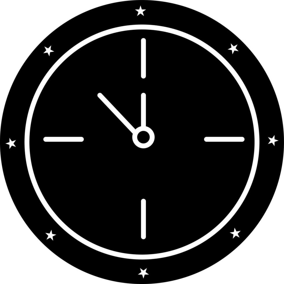 Illustration of wall clock icon. vector
