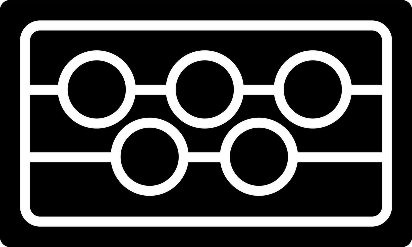 Glyph abacus icon or symbol. vector