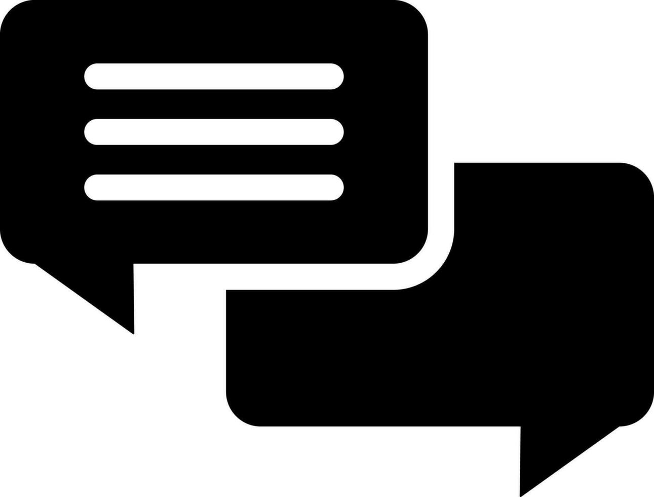 Illustration of comment or speech bubbles icon. vector