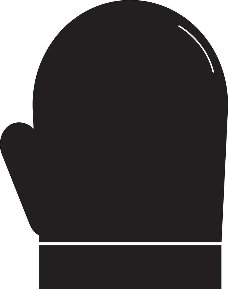 Isolated mitten icon in flat style. vector