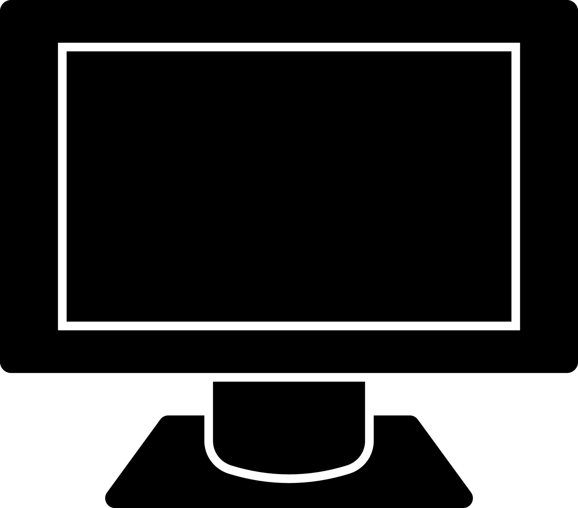 Isolated desktop icon in Black and White color. 24275925 Vector Art at ...