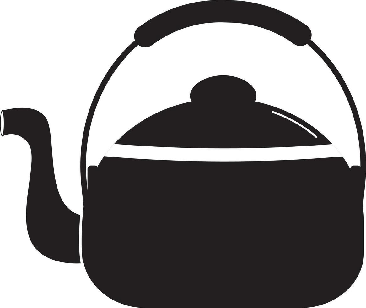 Isolated teapot or kettle icon in flat style. vector