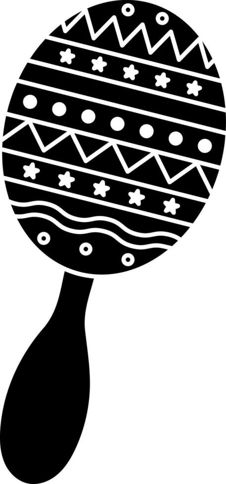 Maracas instrument icon in flat style. vector