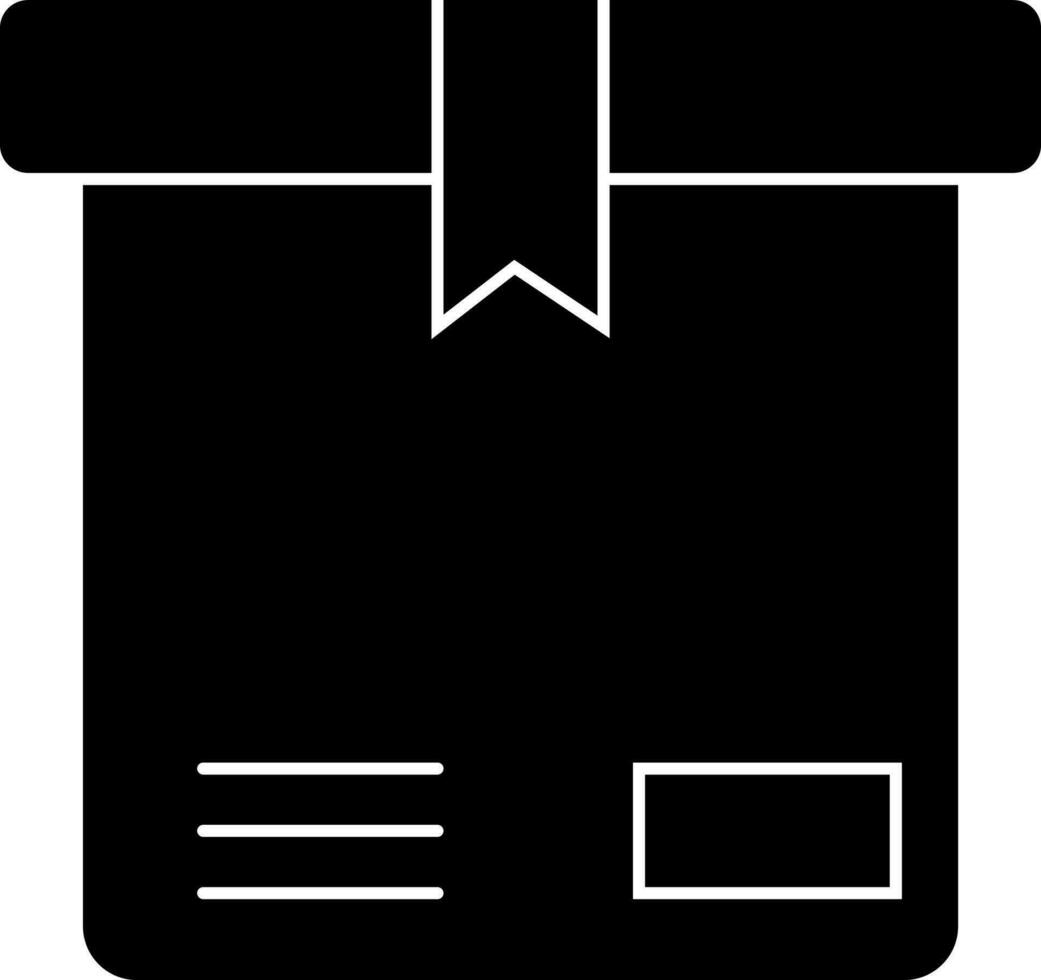 Parcel icon or symbol in Black and White color. vector