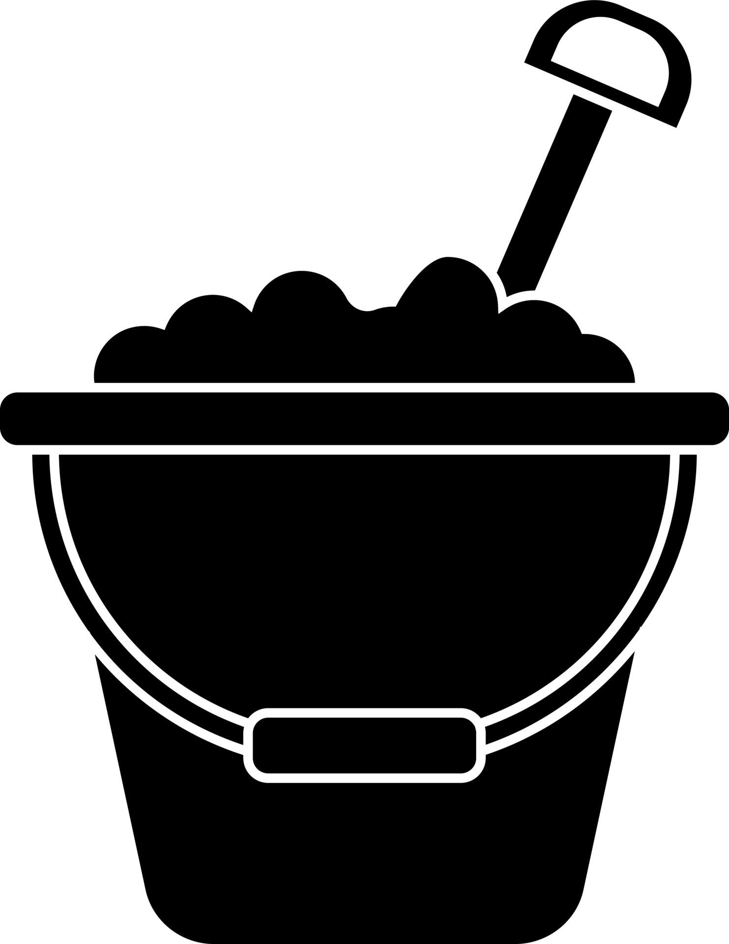 Sand bucket icon in Black and White color. 24275980 Vector Art at Vecteezy