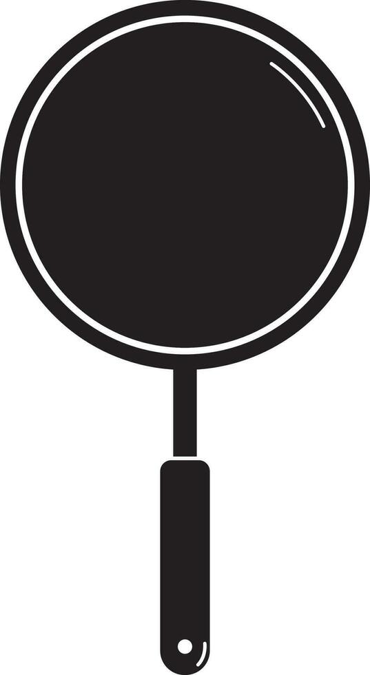 Illustration of a frying pan icon in flat style. vector