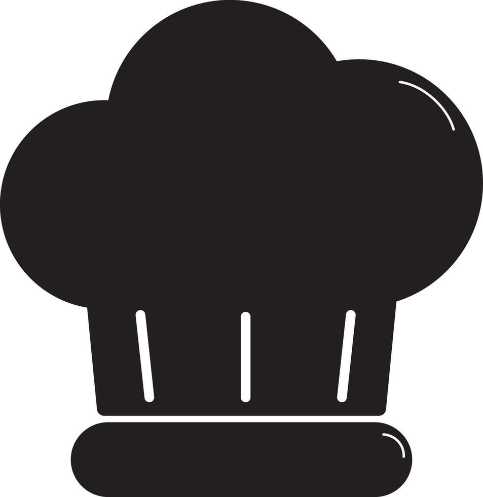 Chef hat icon or symbol in flat style. vector