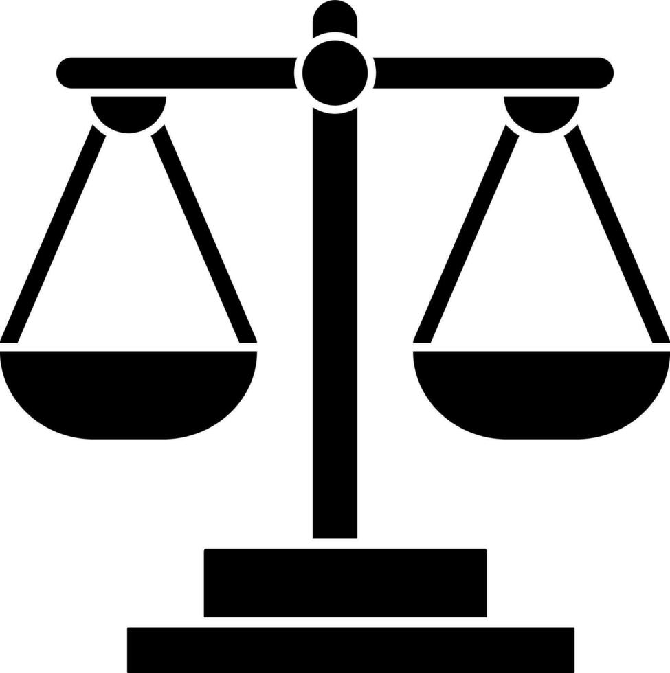 Black and White balance icon in flat style. vector