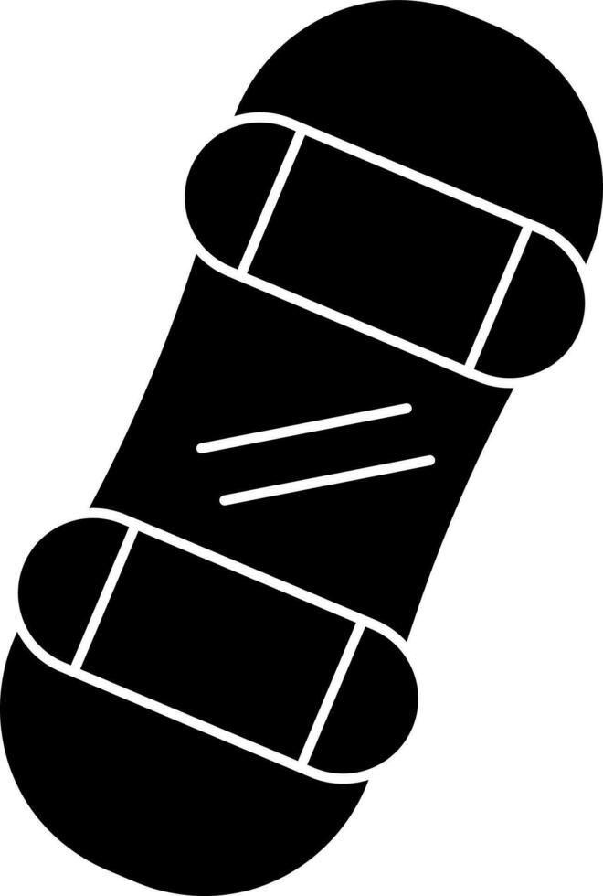patineta icono o símbolo en plano estilo. vector