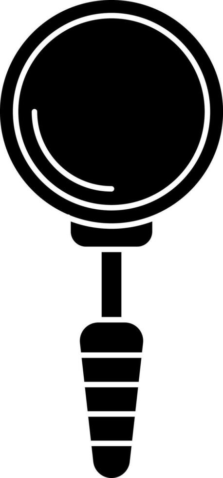 Magnifying glass or search tool icon in Black and White color. vector