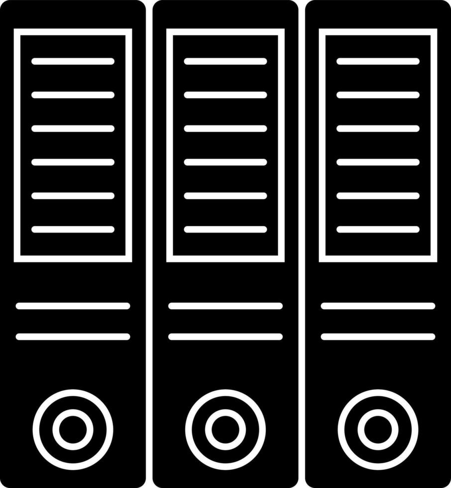 Vector illustration of binders in Black and White color.
