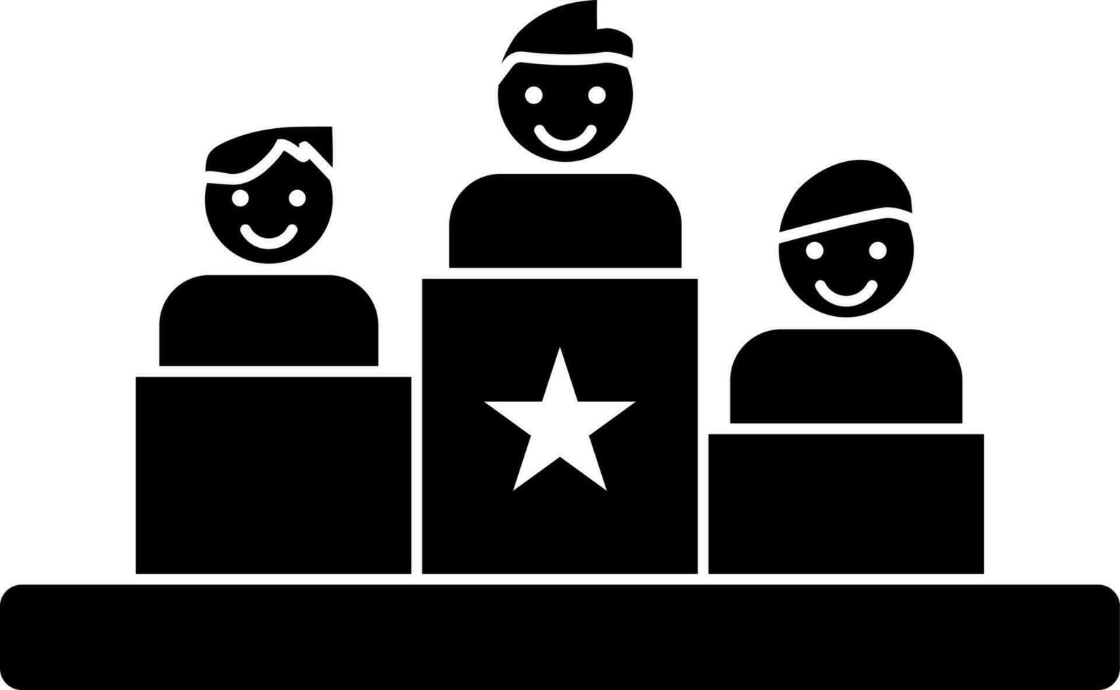 Winner podium icon or symbol. vector