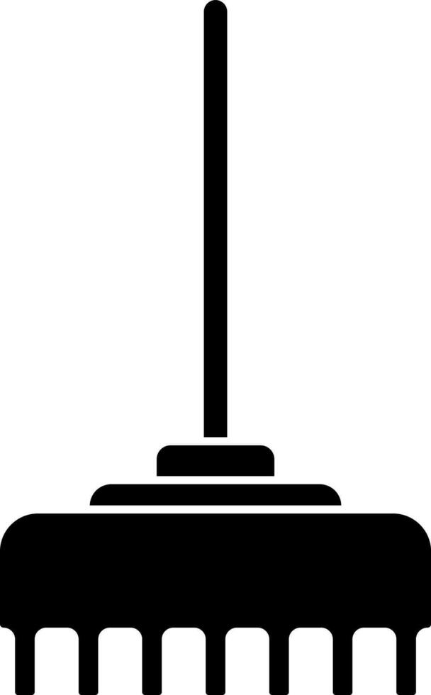 Glyph snow fork or pusher icon. vector