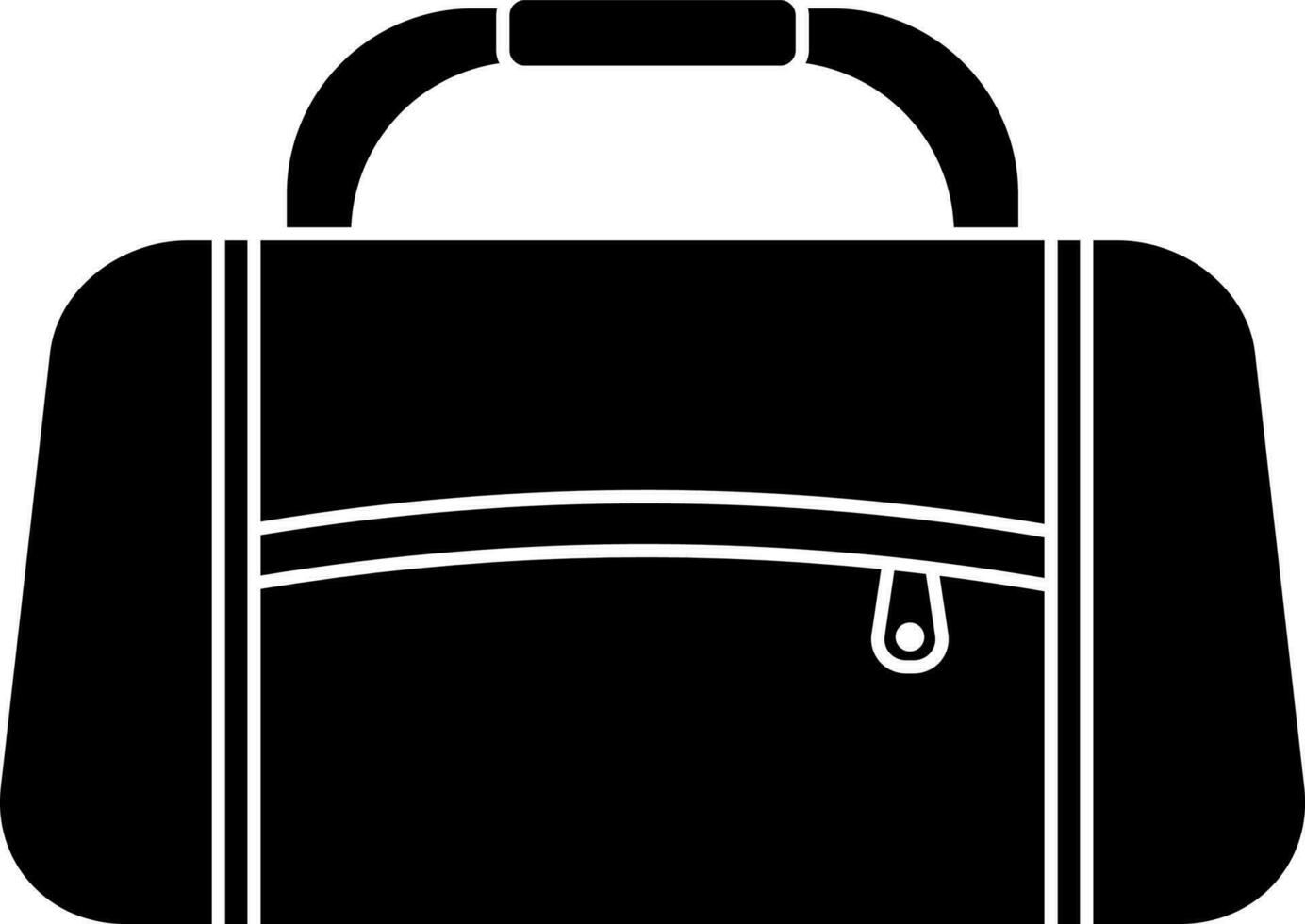 Sport bag icon in Black and White color. vector