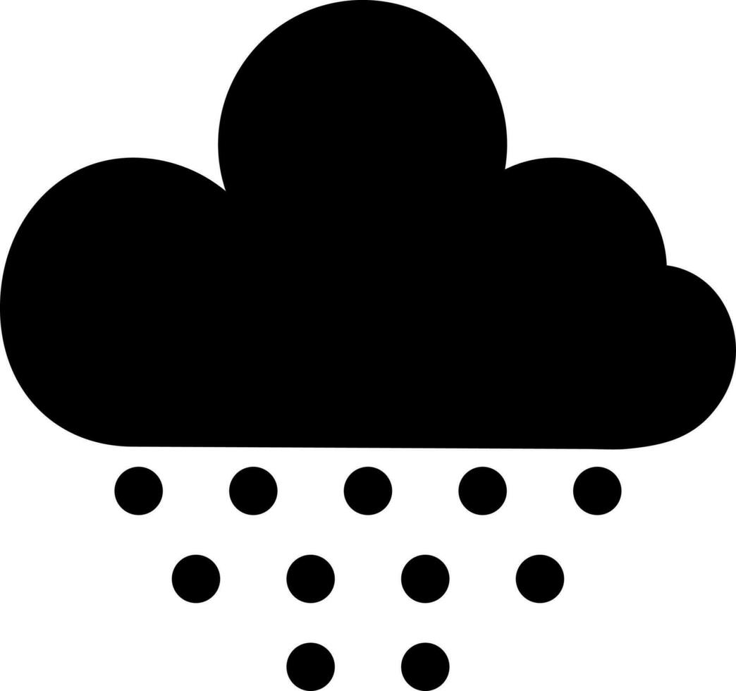 plano estilo nevando nube icono. vector