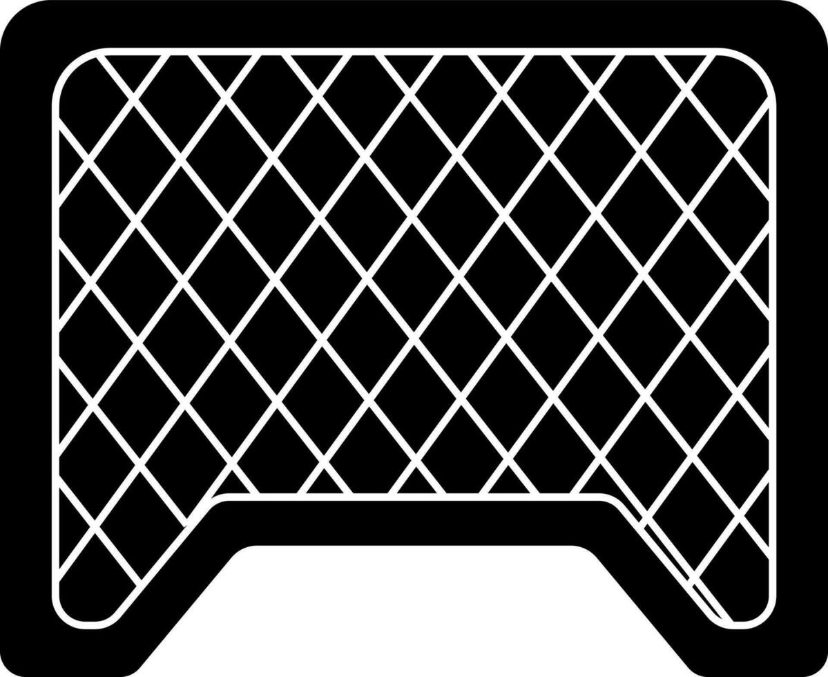 Sport net icon or symbol in Black and White color. vector